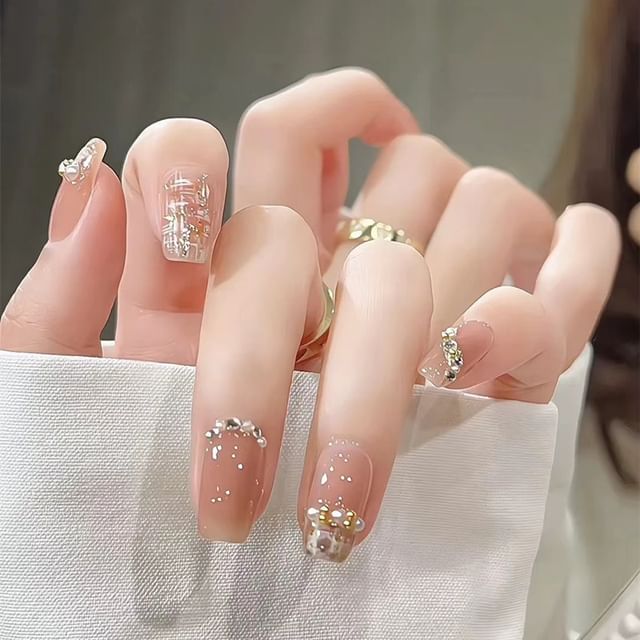 Glitter Star Press On Nails