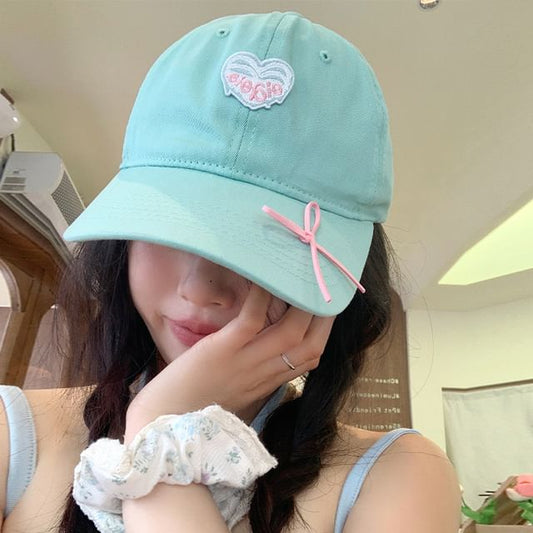 Baseball Embroidered Heart Cap