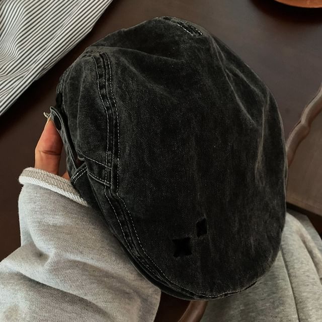 Casquette plate en coton rose