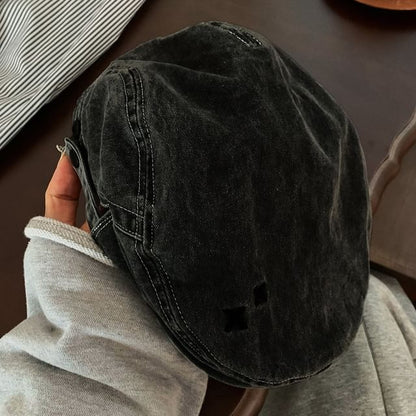 Casquette plate en coton rose