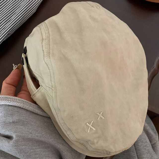 Casquette plate en coton rose