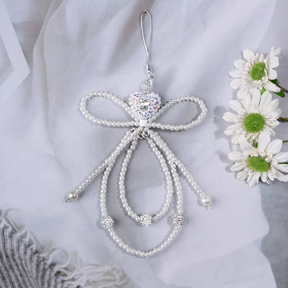 Bow Faux Pearl Phone Charm (Various Designs)