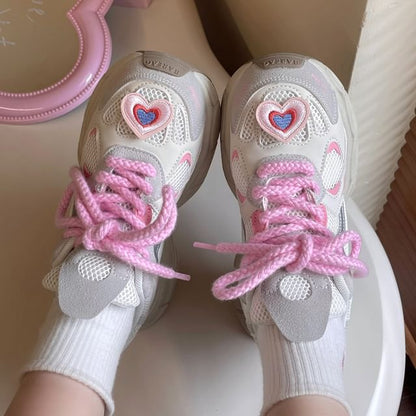 Platform Sneakers With Heart