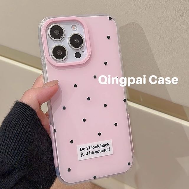 Coque de téléphone à pois - iPhone 15 Pro Max / 15 Pro / 15 / 14 Pro Max / 14 Pro / 14 / 13 Pro Max / 13 Pro / 13 / 12 Pro Max / 12 Pro / 12