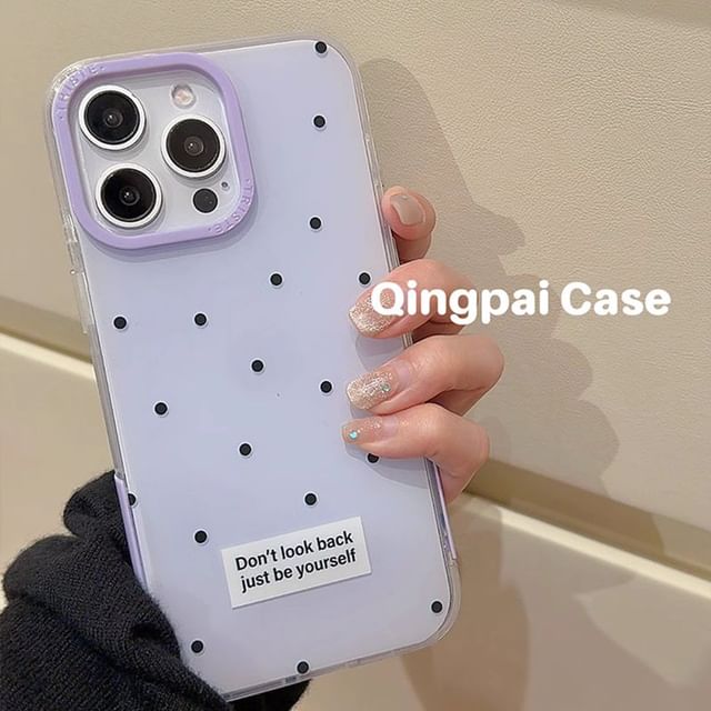 Coque de téléphone à pois - iPhone 15 Pro Max / 15 Pro / 15 / 14 Pro Max / 14 Pro / 14 / 13 Pro Max / 13 Pro / 13 / 12 Pro Max / 12 Pro / 12