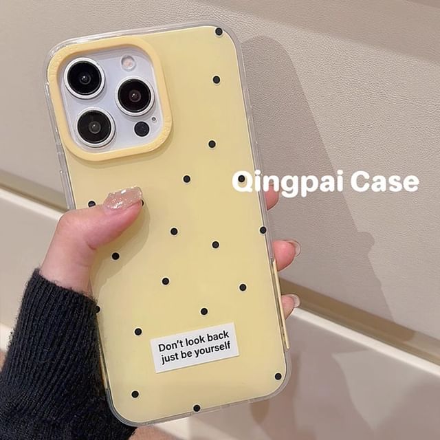 Coque de téléphone à pois - iPhone 15 Pro Max / 15 Pro / 15 / 14 Pro Max / 14 Pro / 14 / 13 Pro Max / 13 Pro / 13 / 12 Pro Max / 12 Pro / 12