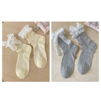 Bow Lace Socks / Set