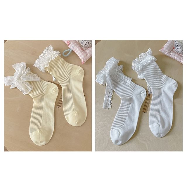 Bow Lace Socks / Set