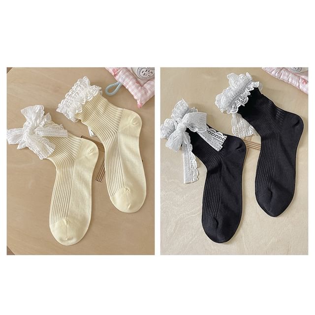 Bow Lace Socks / Set