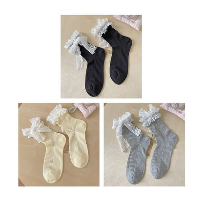 Bow Lace Socks / Set