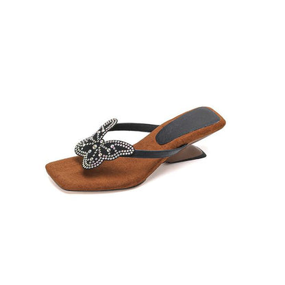 Thong Sandals Wedge Butterfly
