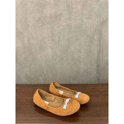 Faux Flats Bow Suede