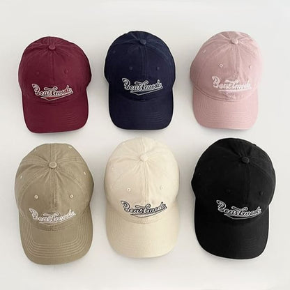 Embroidered Lettering Baseball Cap