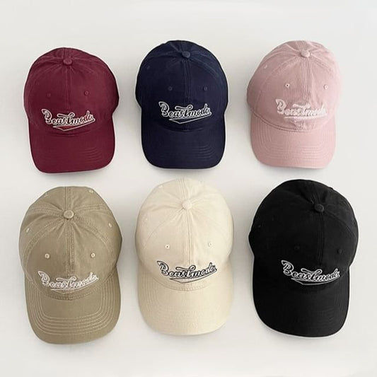 Embroidered Lettering Baseball Cap