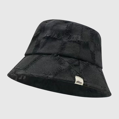 Distressed Frayed Bucket Hat Edge