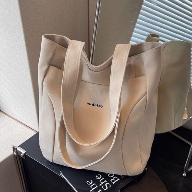 Canvas Tote Lettering Bag