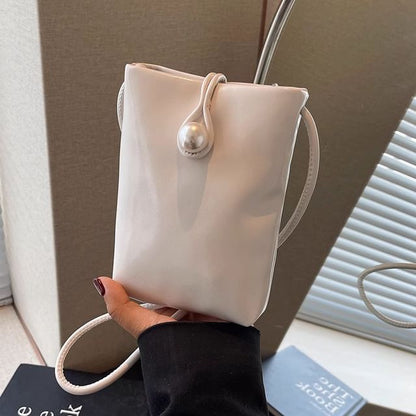 Plain Crossbody Bag Faux Leather