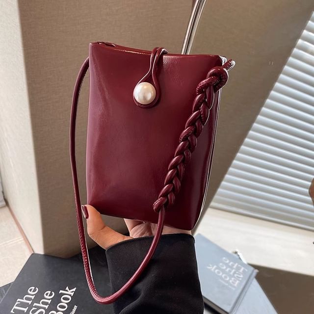 Crossbody Leather Plain Faux Bag