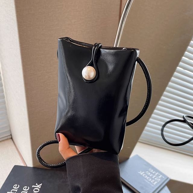 Plain Crossbody Bag Faux Leather