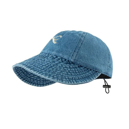 Denim Cap Embroidered Bow Baseball