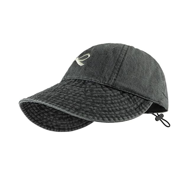 Denim Cap Embroidered Bow Baseball