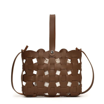 Crossbody Leather Faux Cutout Bag