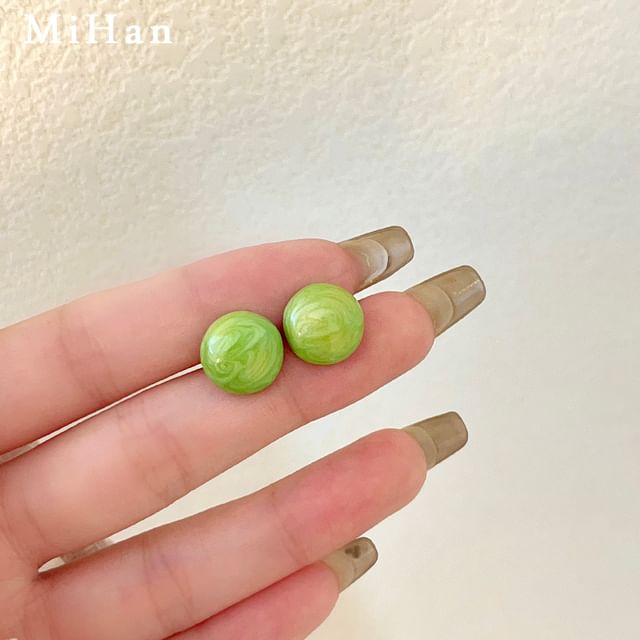 Earring Alloy Stud Bead Glaze