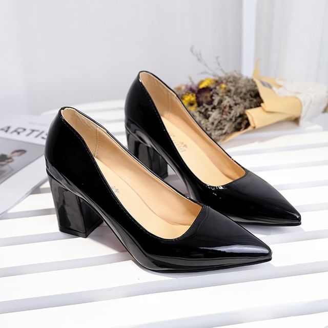 Block Heel Pumps