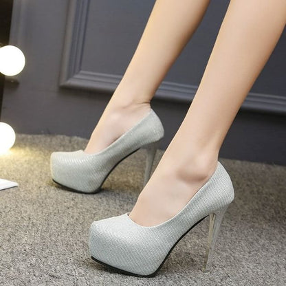 Platform Stiletto Heel Pumps