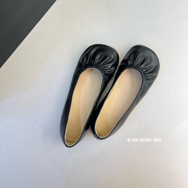 Faux Leather Flats