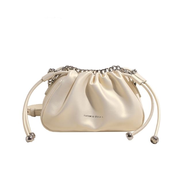 Drawstring Chain Crossbody Bag