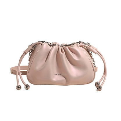 Drawstring Chain Crossbody Bag