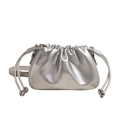 Drawstring Chain Crossbody Bag