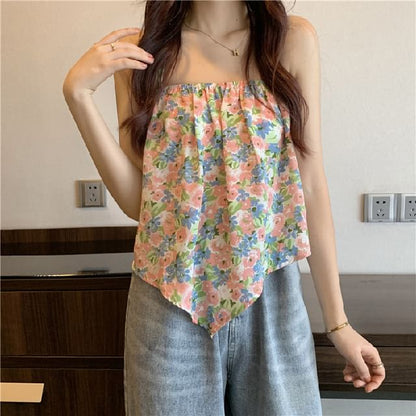 Print Halter Top Floral