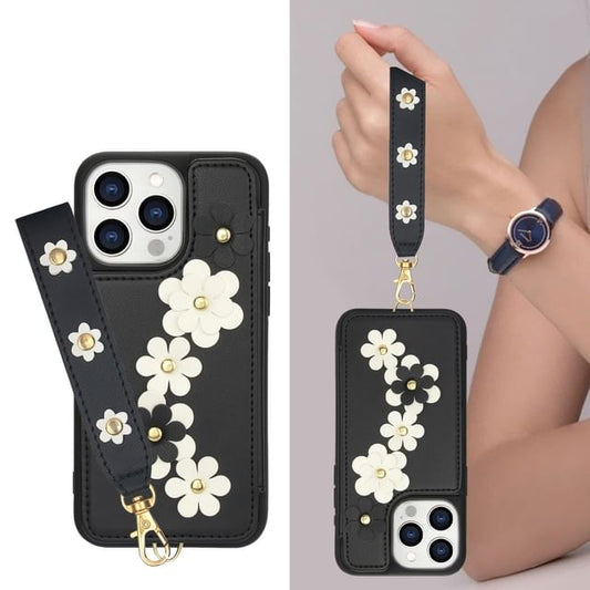Case Floral Leather Phone Faux
