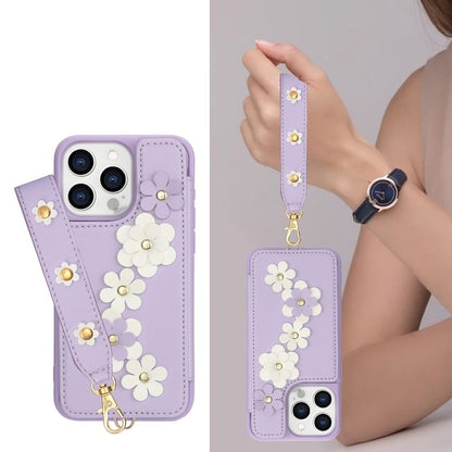 Case Floral Leather Phone Faux