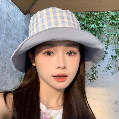 Hat Reversible Bucket Plaid