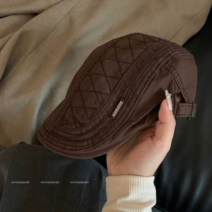 Metal Bar Flat Cap