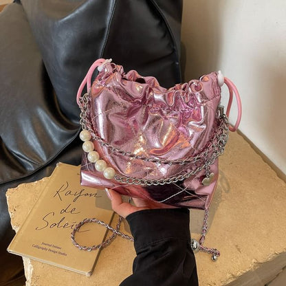 Chain Bucket Strap Bag Quilted