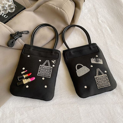 Bag Crossbody Top Rhinestone Handle
