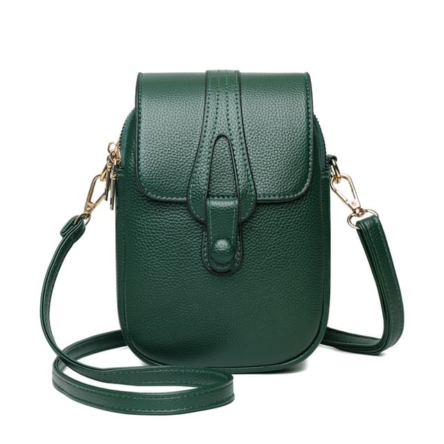 Flap Crossbody Bag Faux Leather