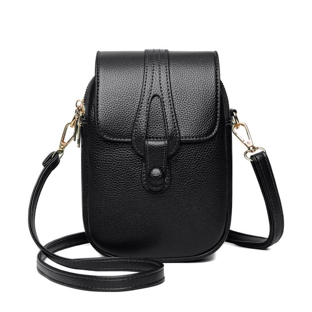 Flap Crossbody Bag Faux Leather
