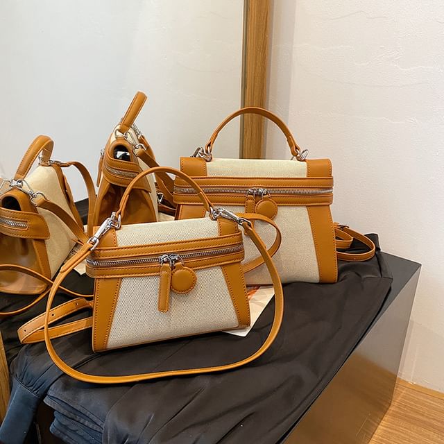 Top Two Crossbody Bag Tone Handle
