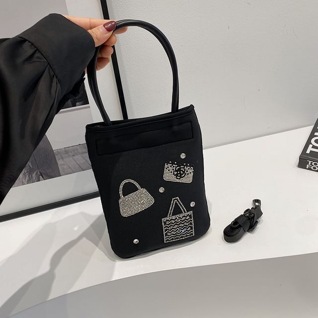 Bag Crossbody Top Rhinestone Handle