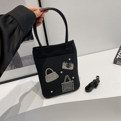 Bag Crossbody Top Rhinestone Handle