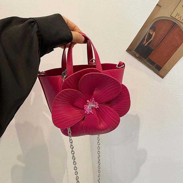 Chain Bag Flower Bucket Set: Strap Pouch +