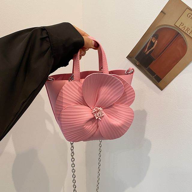 Chain Bag Flower Bucket Set: Strap Pouch +