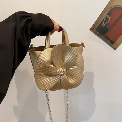Chain Bag Flower Bucket Set: Strap Pouch +