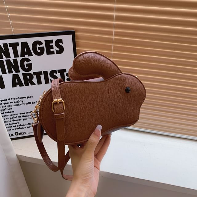 Bag Crossbody Rabbit Leather Faux
