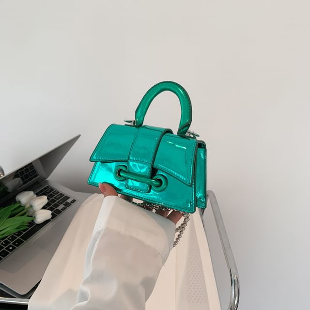 Crossbody Strap Flap Beaded Bag